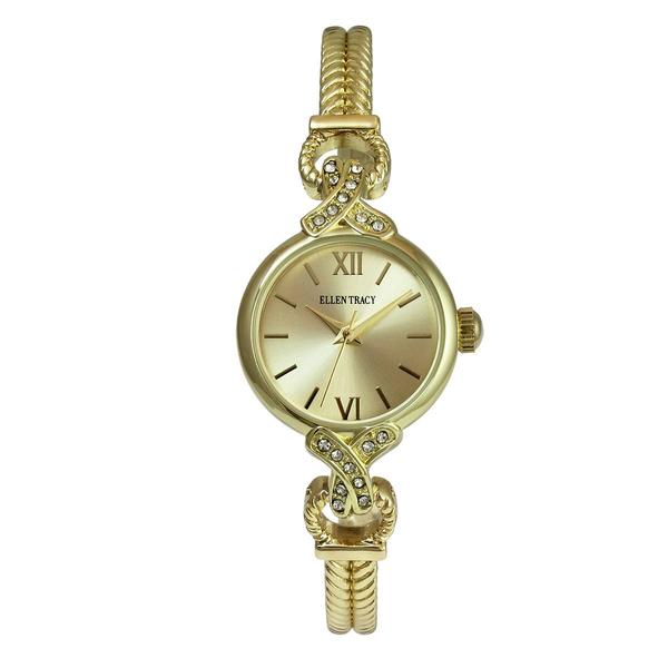 Womens Ellen Tracy 24mm Yellow Bangle Bracelet Watch - ET5468GD