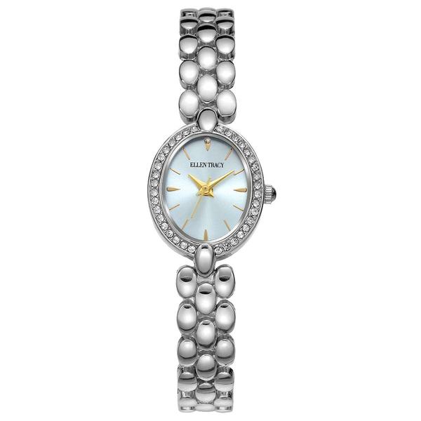 Womens Ellen Tracy Silver-Tone Oval Bracelet Watch - ET5471SL