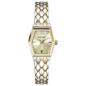 Womens Ellen Tracy Two-Tone Tonneau Bracelet Watch - ET5478TTG