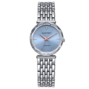 Ellen Tracy 30mm Silver Tone Diamond Bracelet Watch
