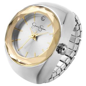 Womens Jessica Simpson Crystal Adjustable Ring Watch - JR0006SLG