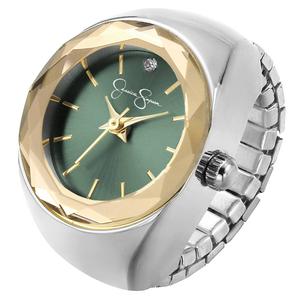 Womens Jessica Simpson Green Dial Ring Watch - JR0006TTGG