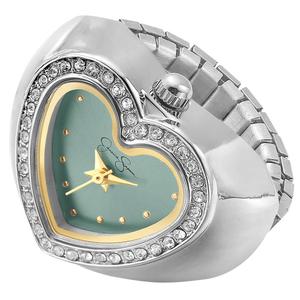 Womens Jessica Simpson Green Dial Heart Shape Ring Watch - JR000