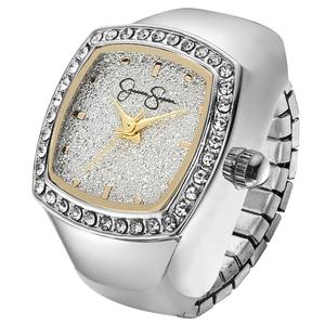 Womens Jessica Simpson Silver-Tone Ring Watch - JR0009SL