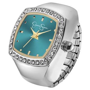 Womens Jessica Simpson Teal Dial Ring Watch - JR0009TTGT
