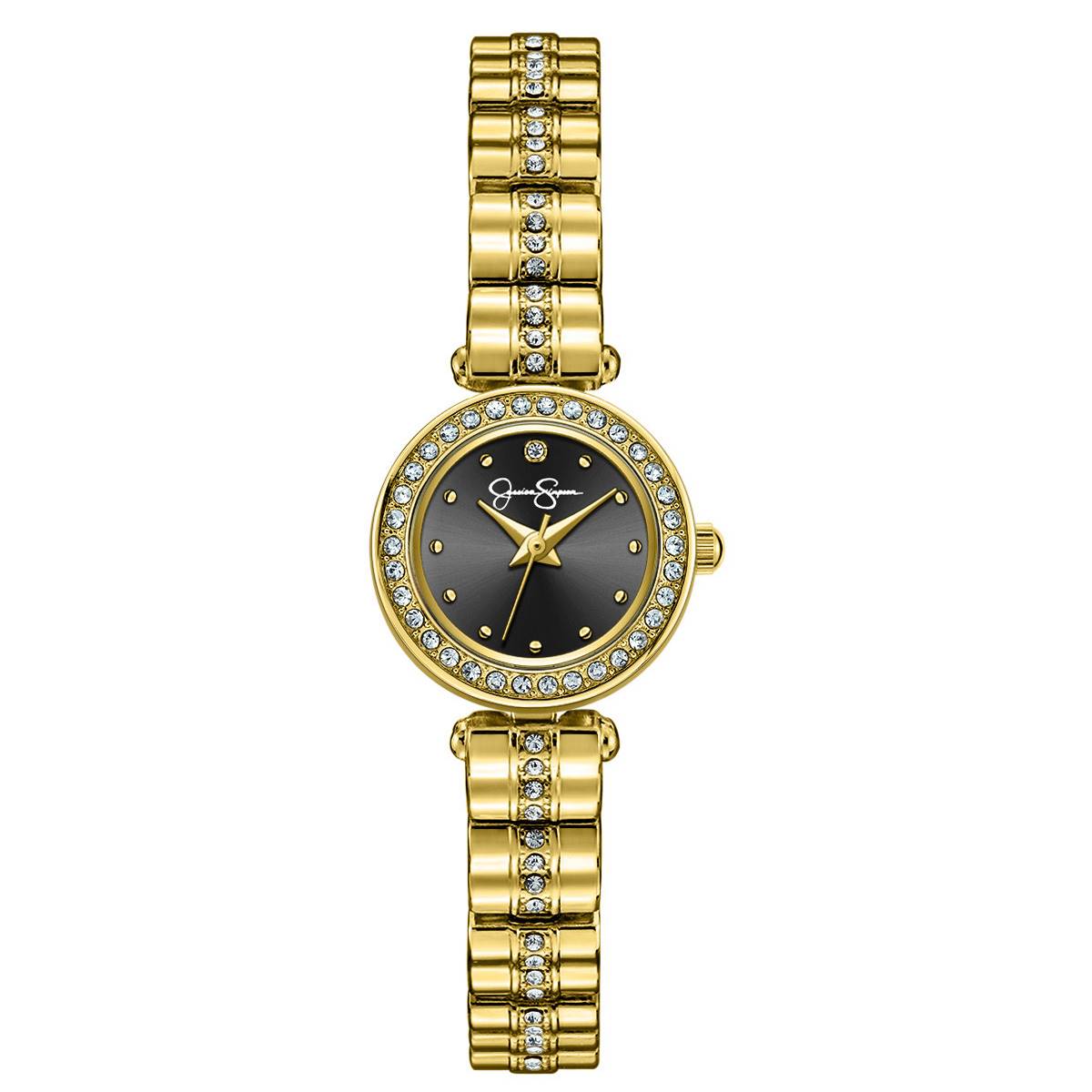 Womens Jessica Simpson Gold-Tone Mini Bracelet Watch - JS0082GD