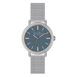 Womens Jessica Simpson Textured Dial Mesh Watch - JS0091SL