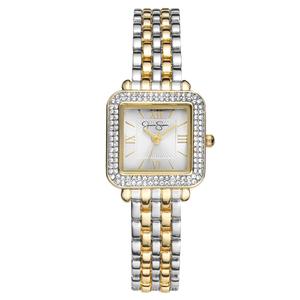 Womens Jessica Simpson Two-Tone Square Bracelet Watch - JS0112TTG