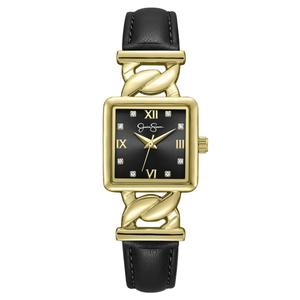 Womens Jessica Simpson Gold-Tone Square Dial Watch - JS0129GD