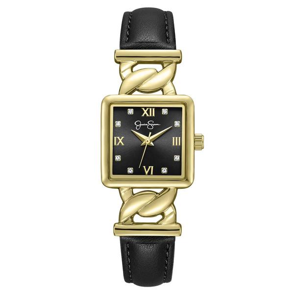 Womens Jessica Simpson Gold-Tone Square Dial Watch - JS0129GD