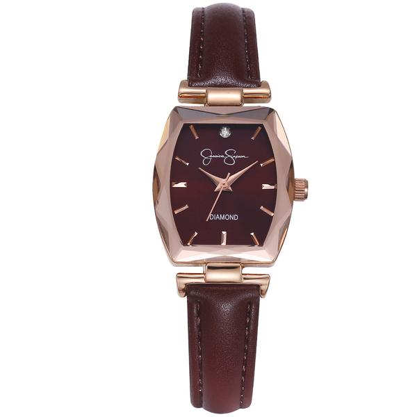 Womens Jessica Simpson 24mm Rose Gold-Tone Watch - JSD0006RG
