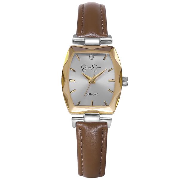 Womens Jessica Simpson 24mm Silver-Tone Watch - JSD0006SL