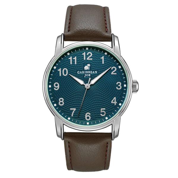Mens Caribbean Joe Silver-Tone Easy Read Dial Watch - CJ7162SL