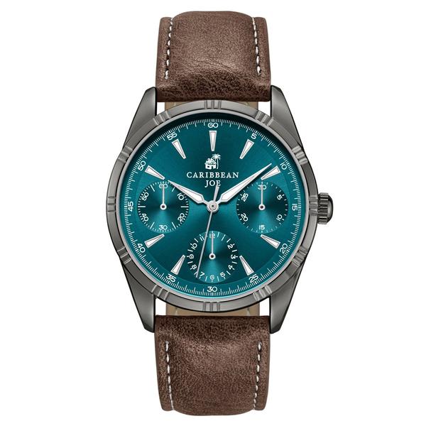Mens Caribbean Joe Teal Dial Strap Watch - CJ7175GU