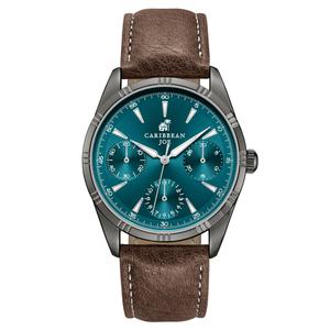Mens Caribbean Joe Teal Dial Strap Watch - CJ7175GU