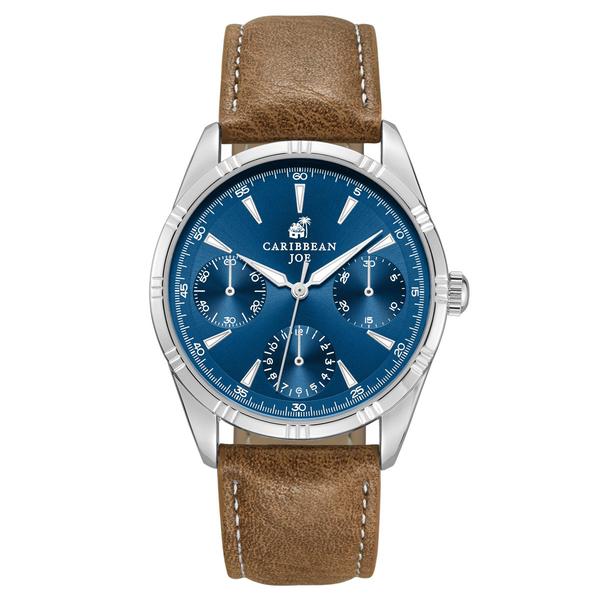 Mens Caribbean Joe Blue Dial Strap Watch - CJ7175SLBL