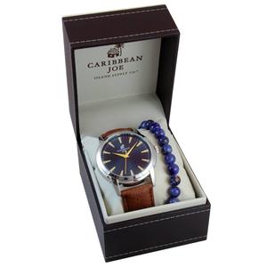 Mens Caribbean Joe Watch & Stretch Bracelet Set - CJSB004SLBL.UK