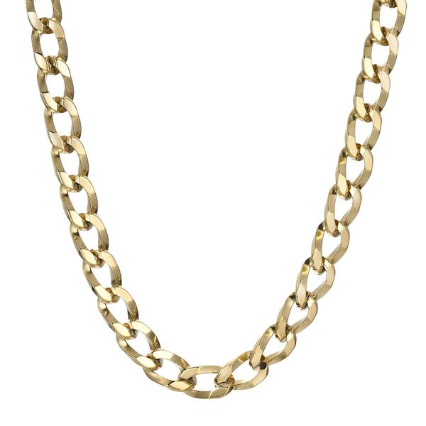 Mens Perry Ellis Gold-Tone Curb Chain Necklace