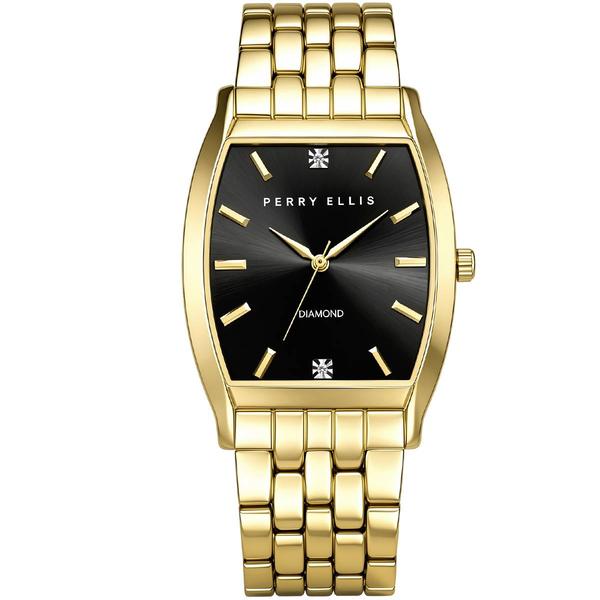 Mens Perry Ellis Yellow Diamond Dial Bracelet Watch - PE0018GD.UK