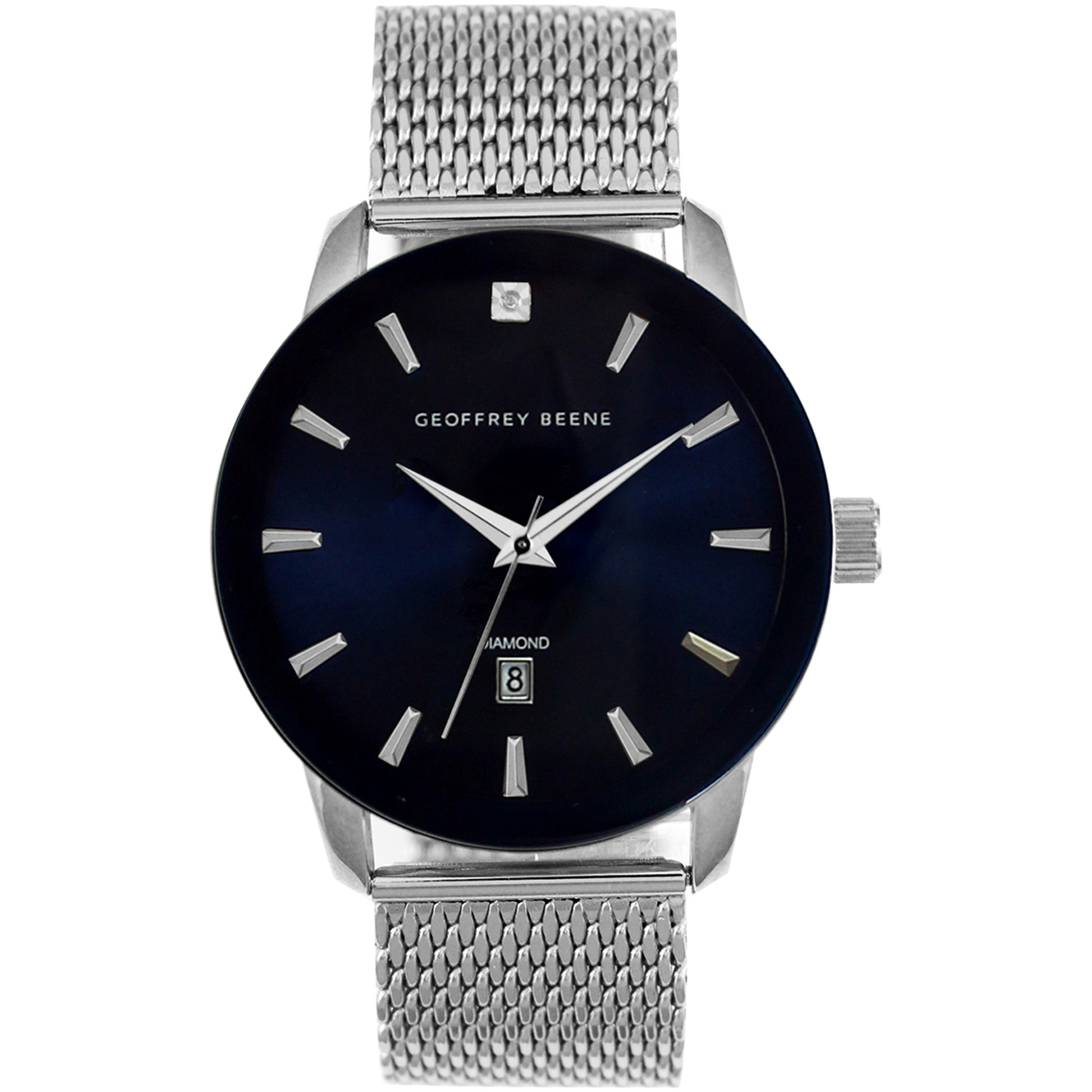 Mens Geoffrey Beene(R) Genuine Diamond Accent Watch - GBA0001SL