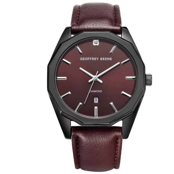 Mens Geoffrey Beene(R) Gunmetal Diamond Dial Watch - GBA0024GUB