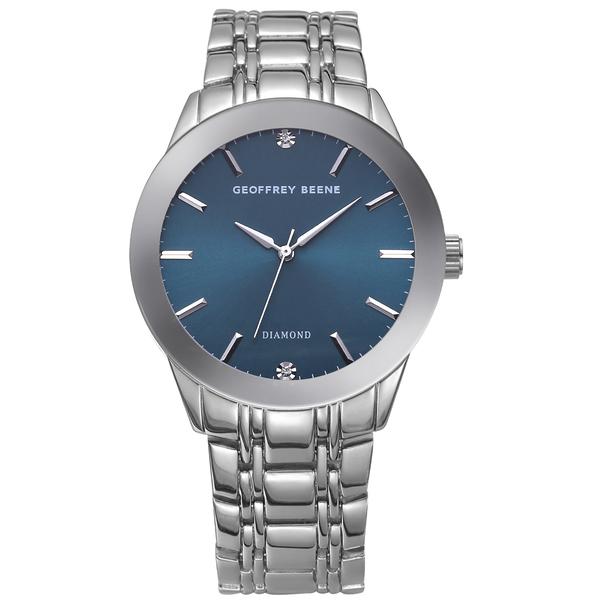 Mens Geoffrey Beene(R) Silver-Tone Bracelet Watch - GBA0028SL