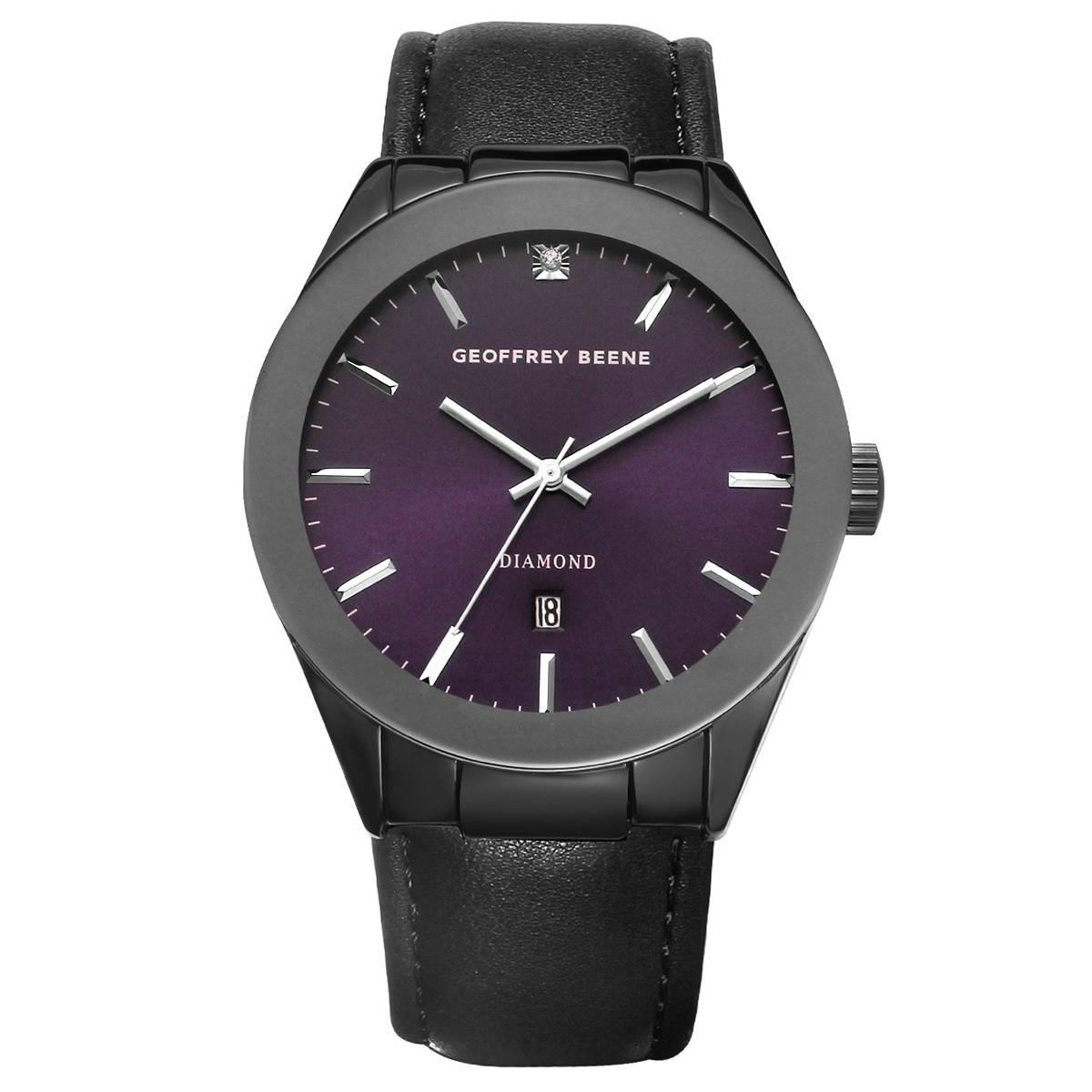 Mens Geoffrey Beene Genuine Diamond Purple Dial Watch - GBA0029GU 25$