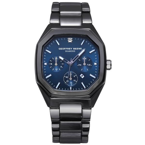Mens Geoffrey Beene(R) Gunmetal Square Bracelet Watch - GBA0030GU