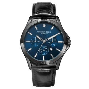 Mens Geoffrey Beene(R) Gunmetal-Tone Diamond Dial Watch - GBA0033GU