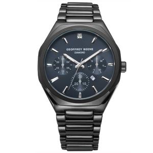 Mens Geoffrey Beene(R) Gunmetal Diamond Dial Watch - GBA0034GU