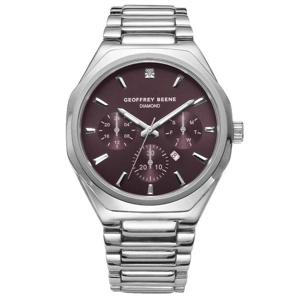 Mens Geoffrey Beene Genuine Diamond Dial Watch - GBA0034SL