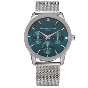 Mens Geoffrey Beene(R) Genuine Black Diamond Watch - GBA0035SL