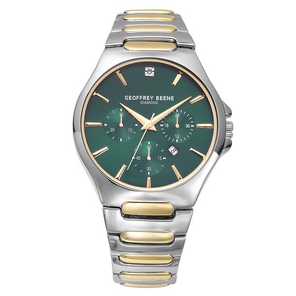 Mens Geoffrey Beene(R) 42mm Two-Tone Bracelet Watch - GBA0036TTG