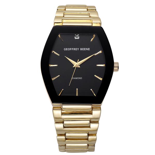 Mens Geoffrey Beene Gold-Tone Diamond Dial Watch - GBA0037GD
