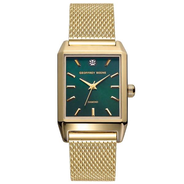 Mens Geoffrey Beene Genuine Diamond Green Dial Watch - GBA0054GD
