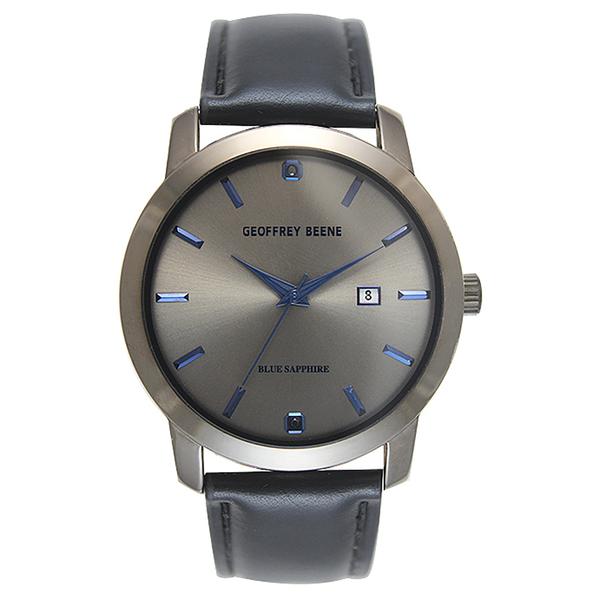 Mens Geoffrey Beene(R) Gunmetal & Sapphire Strap Watch - GBB8219GU