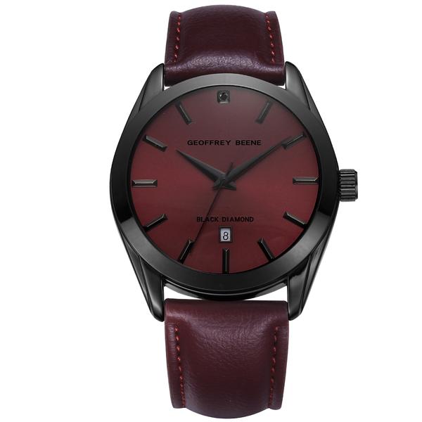 Mens Geoffrey Beene(R) Genuine Black Diamond Watch - GBC0018GU