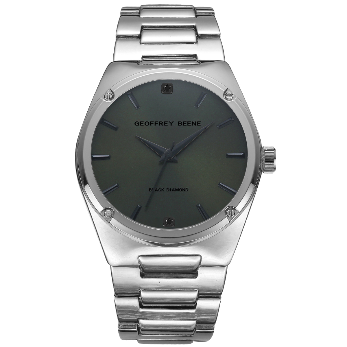 Mens Geoffrey Beene(R) Dark Green Dial Bracelet Watch - GBC0021SL