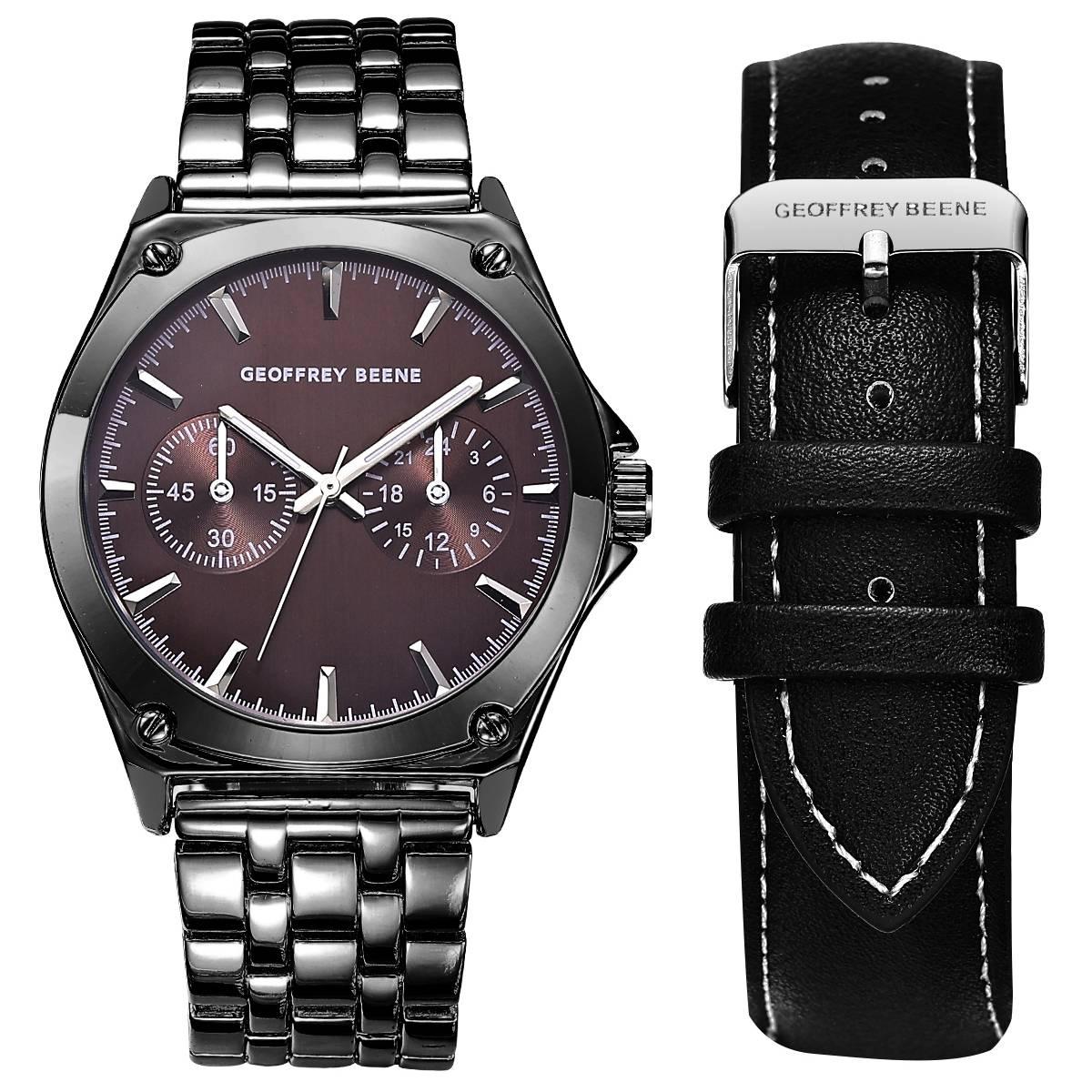 Mens Geoffrey Beene Purple Dial Watch Set - GBS8106GUBK 30$