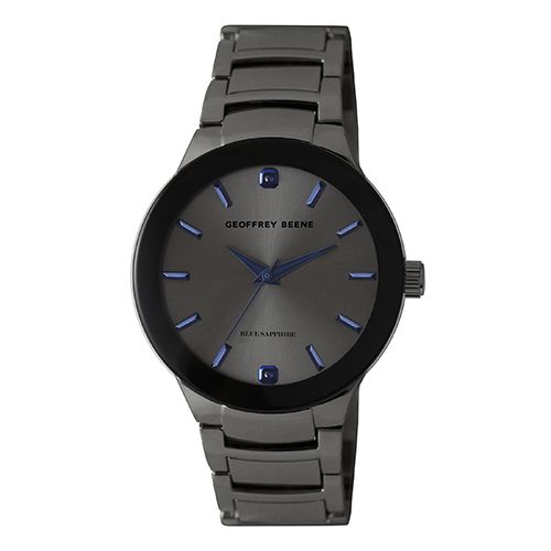 Mens Geoffrey Beene(R) Gunmetal Bracelet Watch - GB8188GU