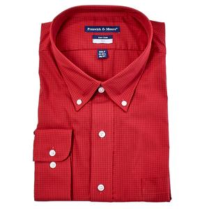 Mens Big & Tall Preswick & Moore(R) Plaid Dress Shirt - Red
