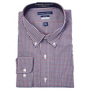 Mens Big & Tall Preswick & Moore(R) Plaid Dress Shirt - Blue/Red