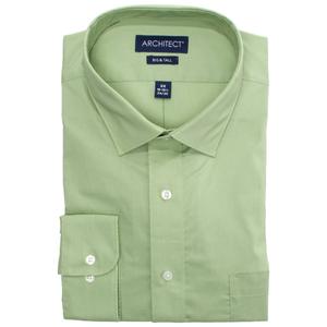 Mens Big & Tall Architect(R) Performance Tall Dress Shirt-Asparagus