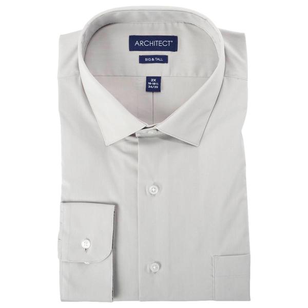 Mens Big & Tall Architect(R) Performance Dress Shirt - Grey Dawn