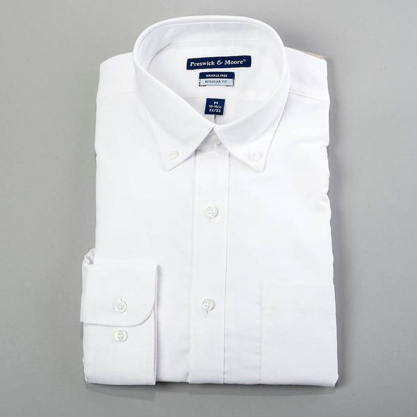 Mens Preswick & Moore(R) Oxford Dress Shirt - White