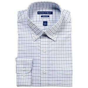 Mens Preswick & Moore(R) Regular Fit Oxford Dress Shirt -Blue Check