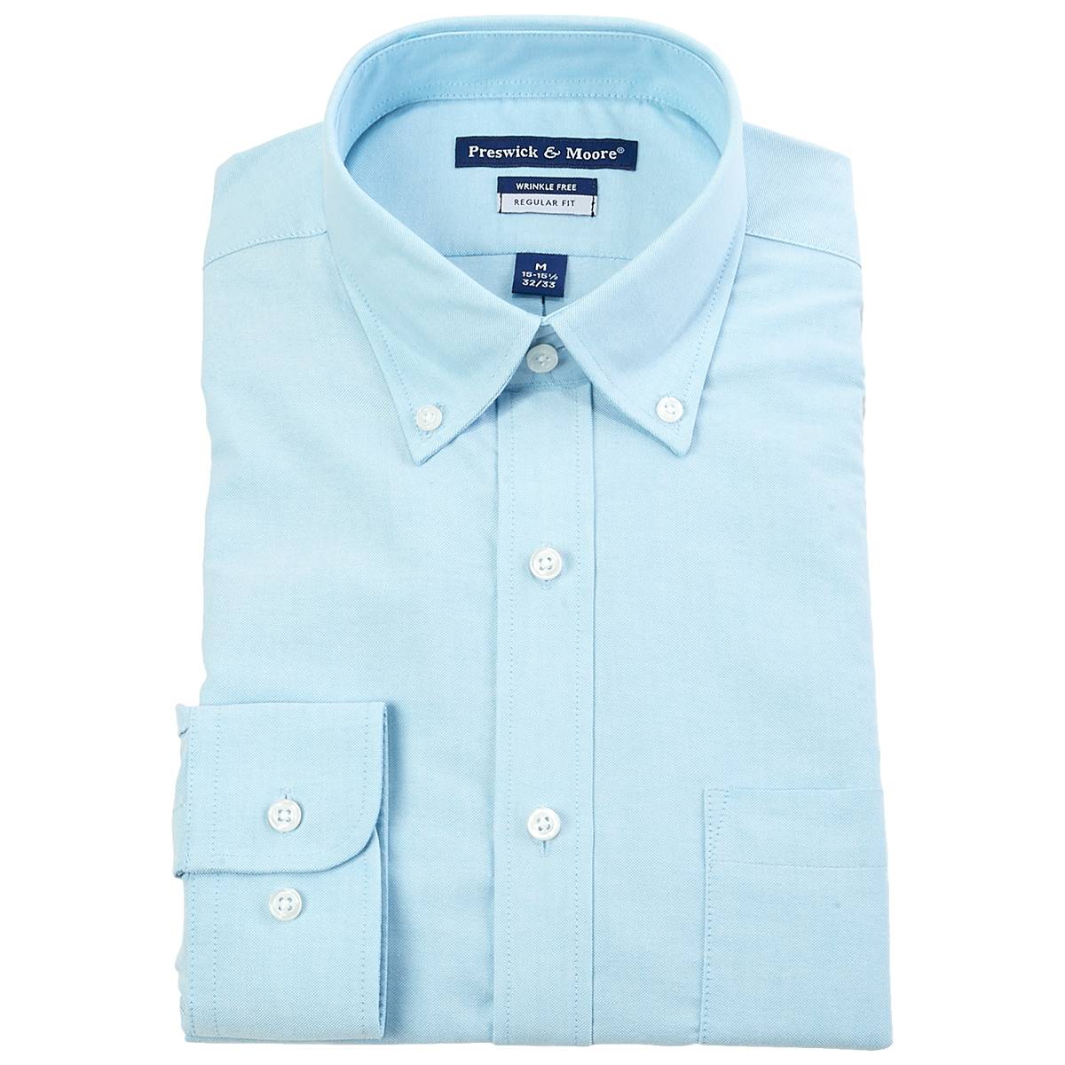 Mens Preswick & Moore(R) Oxford Dress Shirt - Aqua