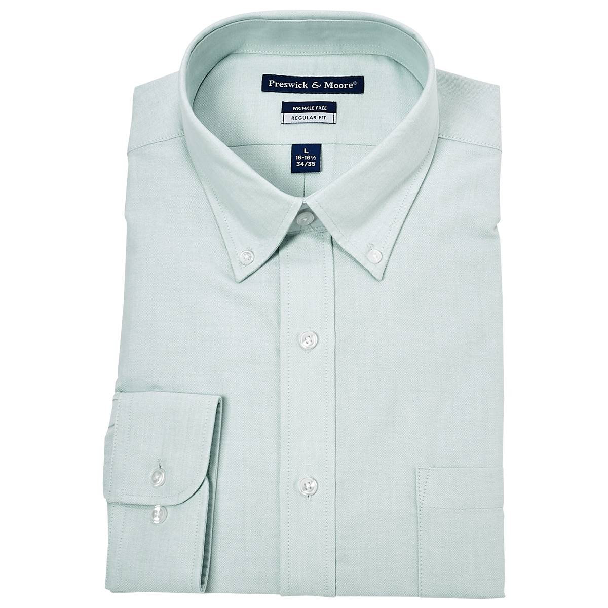 Mens Preswick & Moore(R) Long Sleeve Oxford Dress Shirt