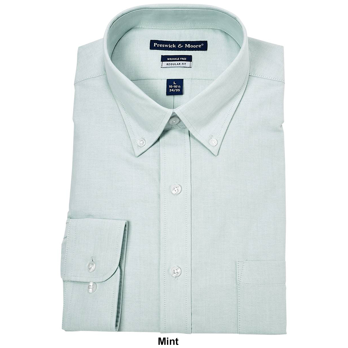 Mens Preswick & Moore(R) Long Sleeve Oxford Dress Shirt