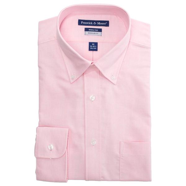Mens Preswick & Moore(R) Regular Fit Dress Shirt - Light Pink